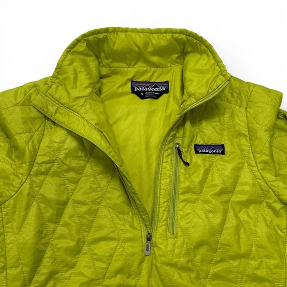 Patagonia Nano Puff Pullover Womens Small Lime Green Quilted Primaloft Jacket - Picture 13 of 14